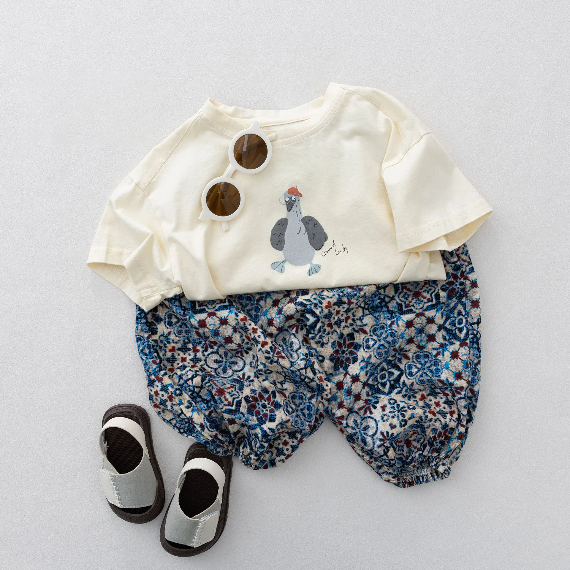 Pantalones antimosquitos florales transpirables verano para niños - imagen 3