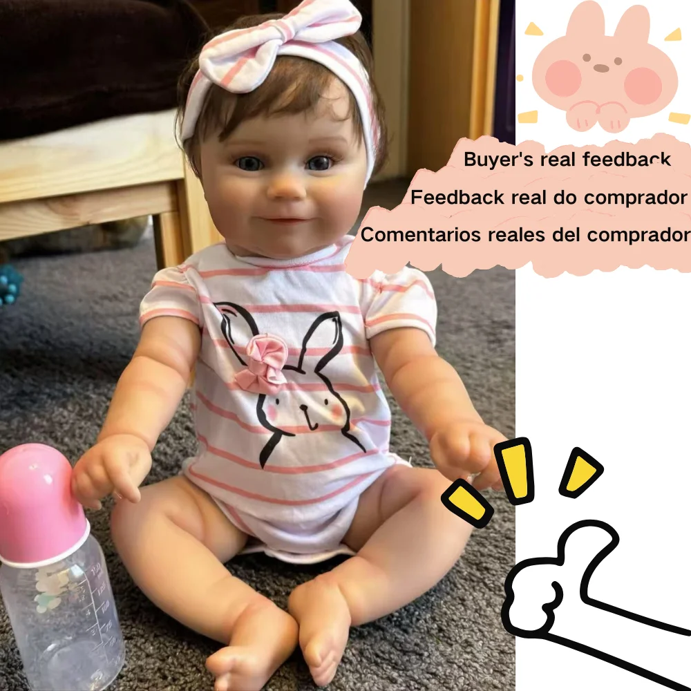 MRB Muñeca Reborn realista siliconas para niña – Piel 3D - imagen 2