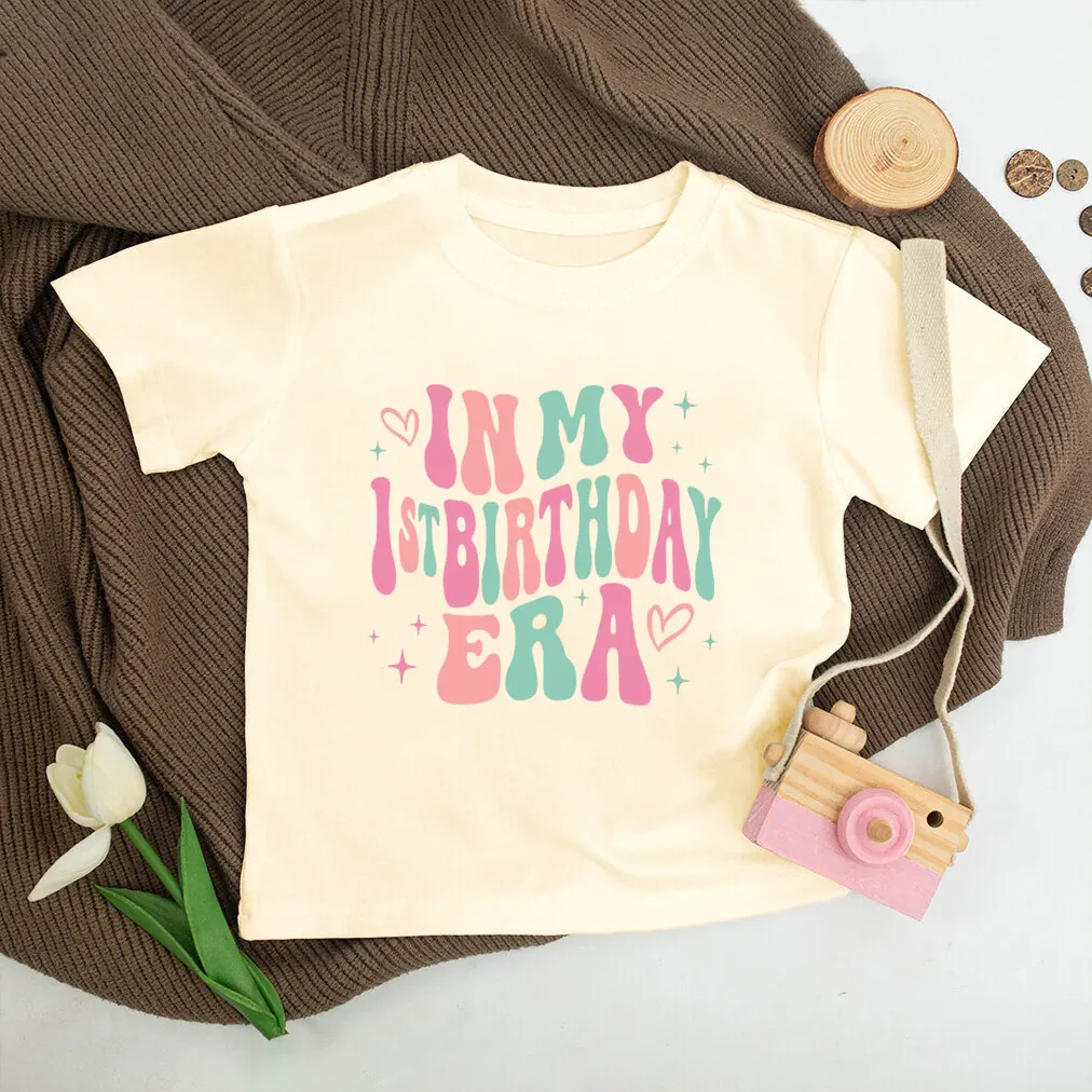Camiseta retro de primer cumpleaños con manga corta para bebé - imagen 4