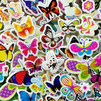 Pegatinas 3D de mariposas con efecto burbuja para manualidades - imagen 2