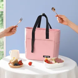 Bolsa térmica portátil para el almuerzo, reutilizable y aislada