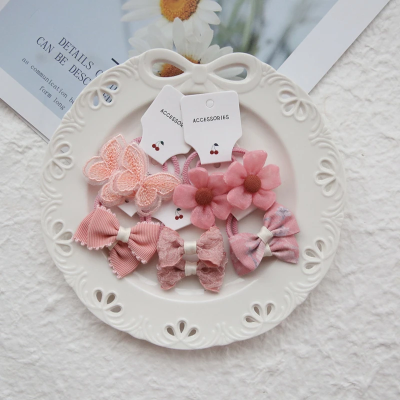 Diademas elásticas con flores y lazo para niñas - imagen 5