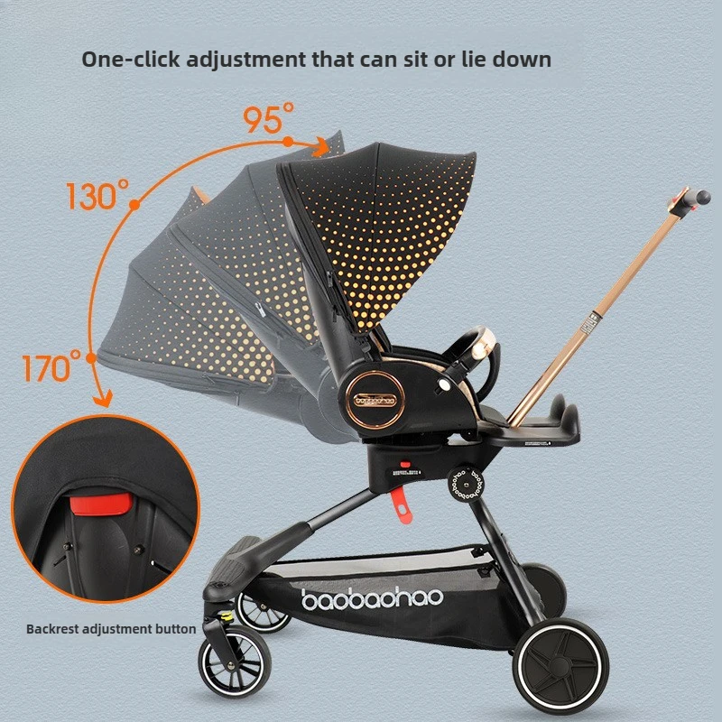 Cochecito ligero reversible plegable con respaldo reclinable - imagen 2