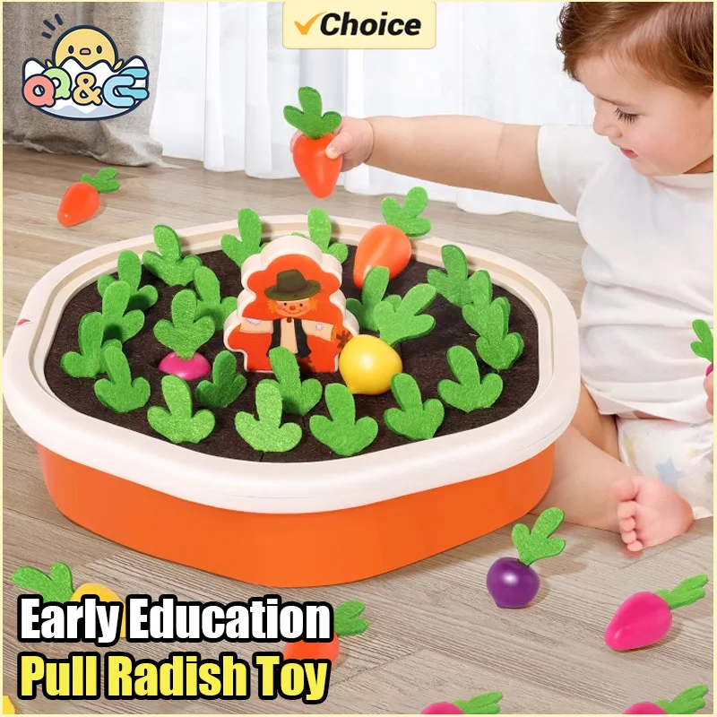 Juego educativo de cosecha para niños - Juguete de madera natural