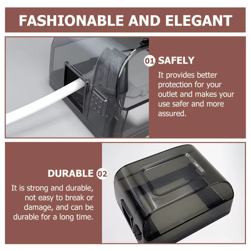 Protector de enchufe impermeable visto frontal