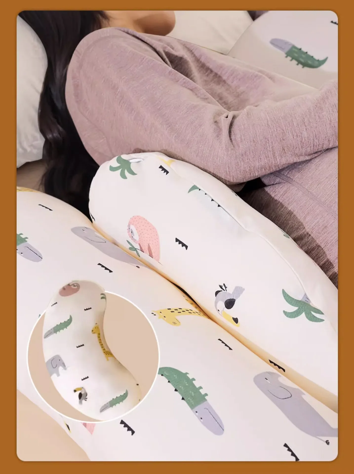 Almohada de maternidad para apoyar la cintura