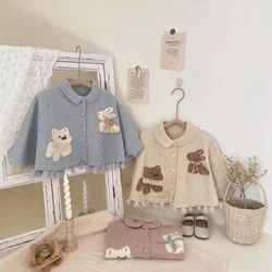 Milangel cárdigan punto oso conejo para niñas pequeñas