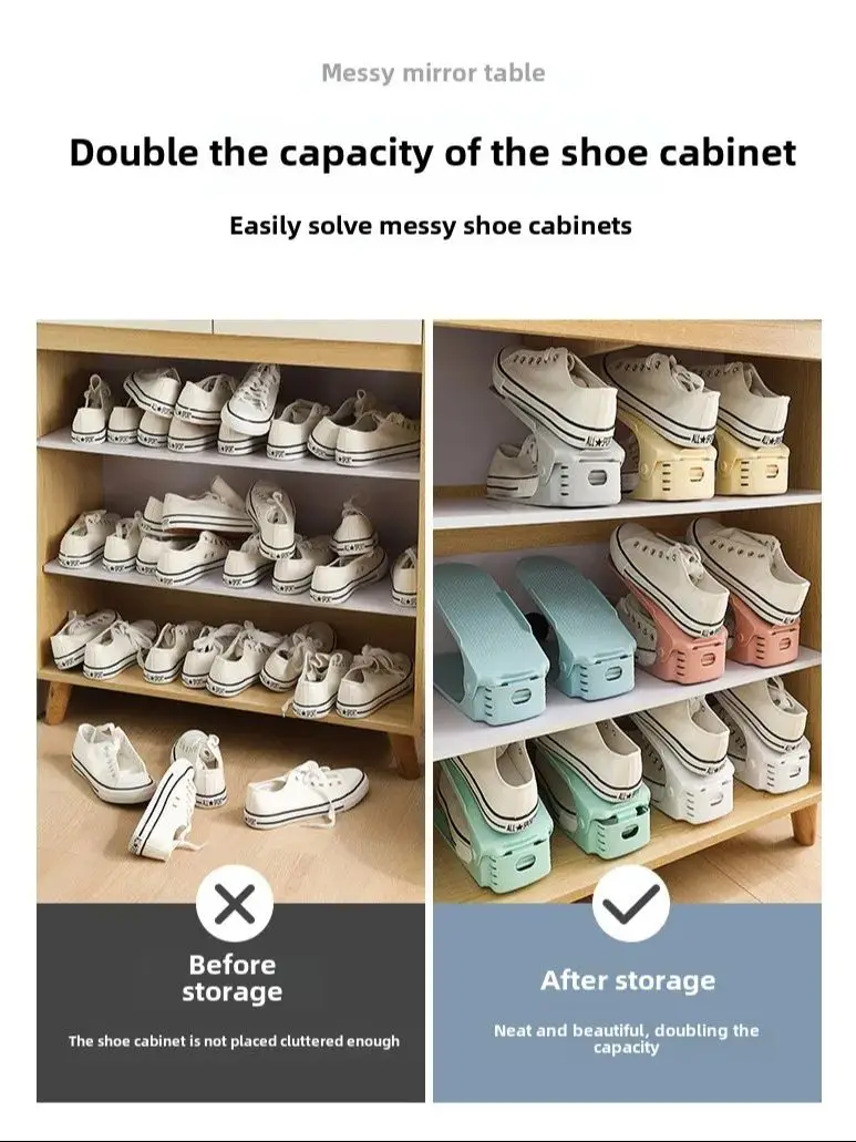Estante de soporte para zapatos en armario