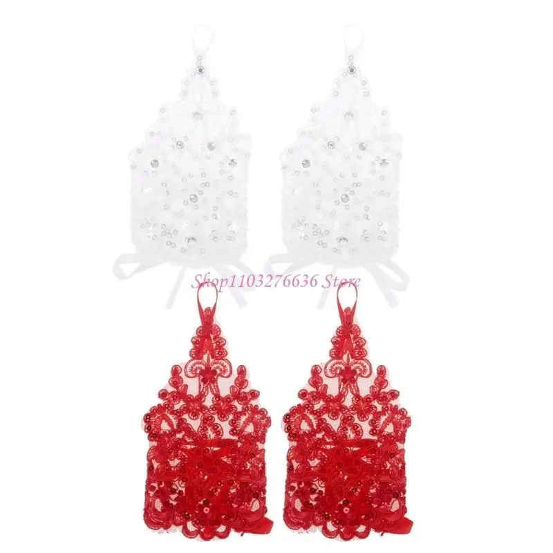 Guantes pulsera de princesa para niñas con diseño elegante