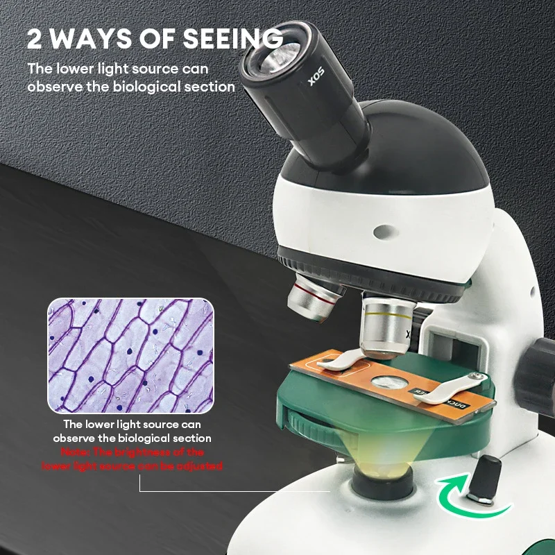 Microscopio HD con luz bidireccional para experimentos infantiles - imagen 5