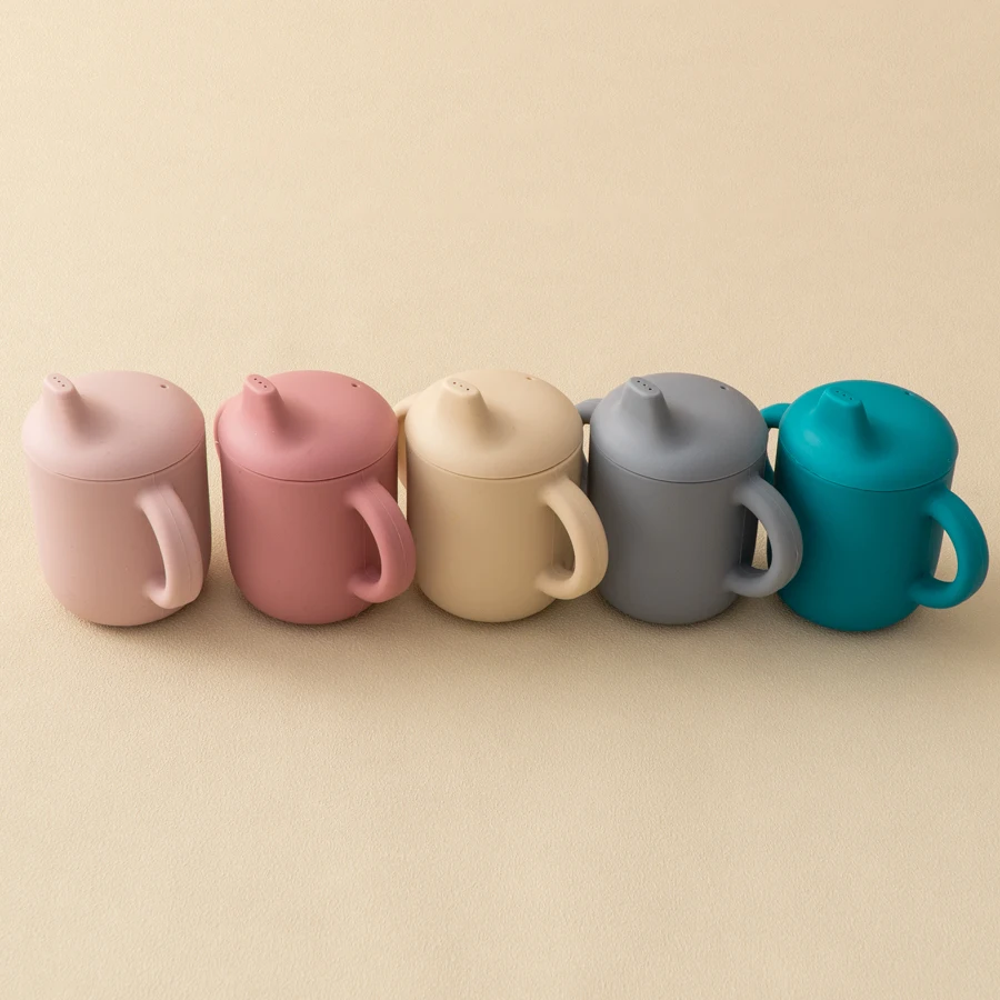 Taza con pajita de silicona sin BPA para niños a prueba de fugas - imagen 2