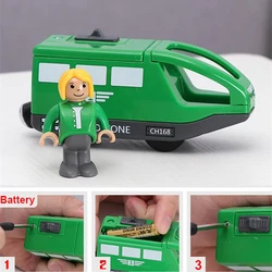 Tren eléctrico de madera con vía magnética para niños