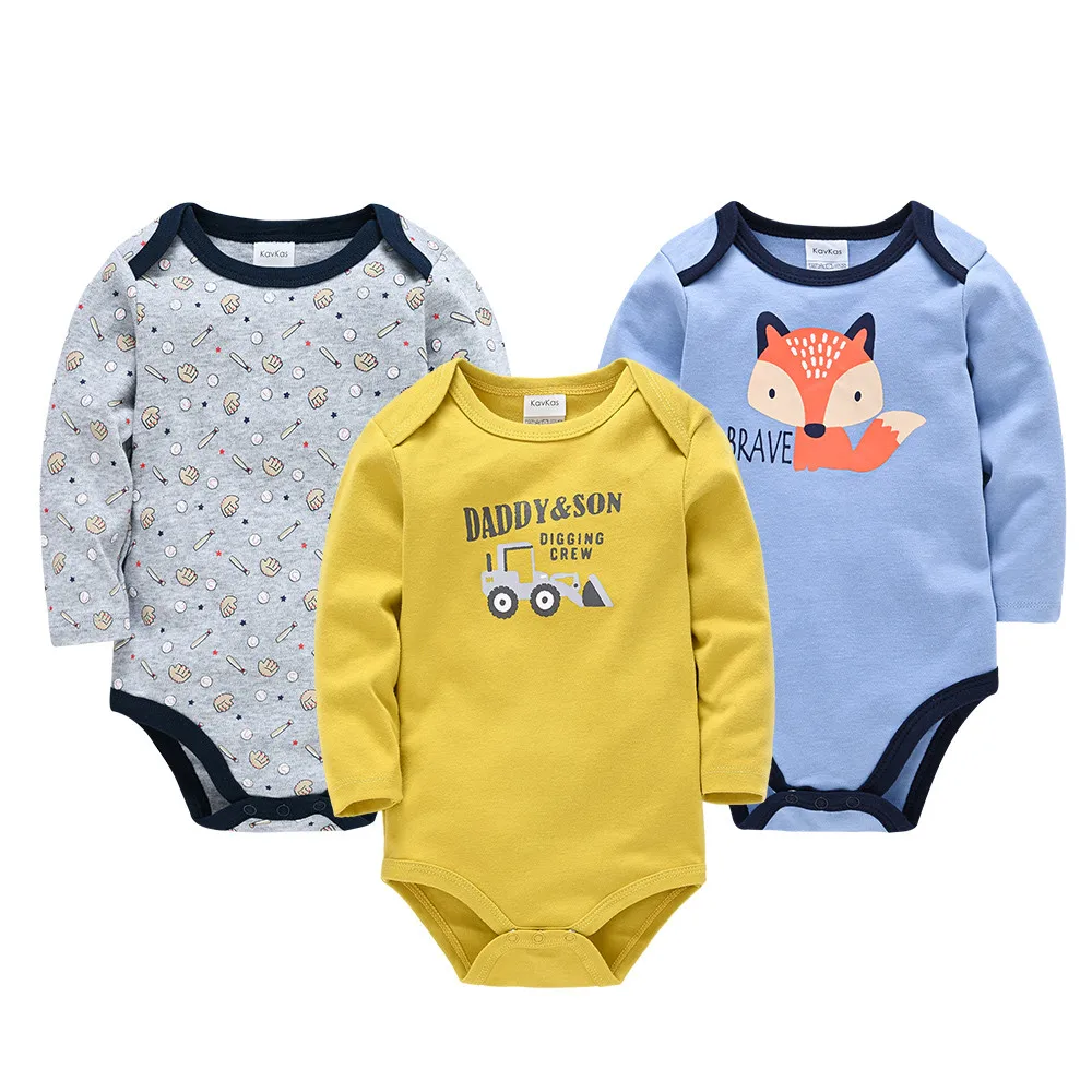 Body de manga larga para bebé niña de algodón con estampado bonito - imagen 2