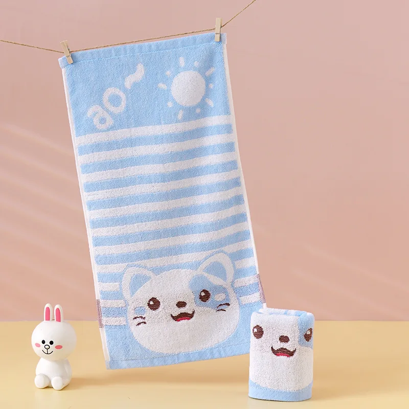 Toalla infantil de jacquard absorbente de algodón puro para guardería - imagen 3