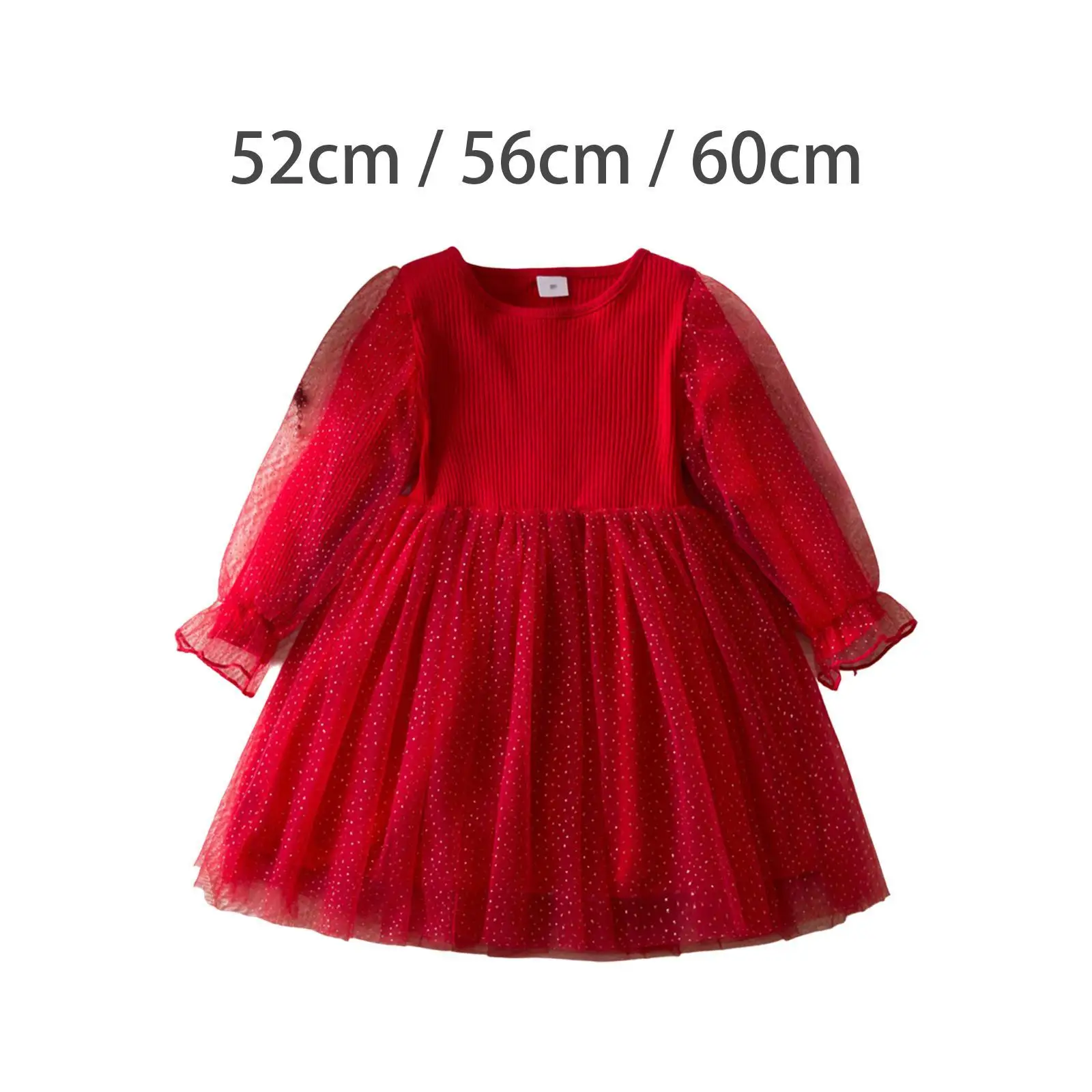 Vestido de Navidad rojo con tutú para niña