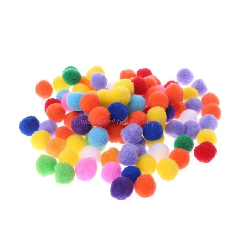 Pompones de colores peludos para manualidades infantiles y Navidad - imagen 5