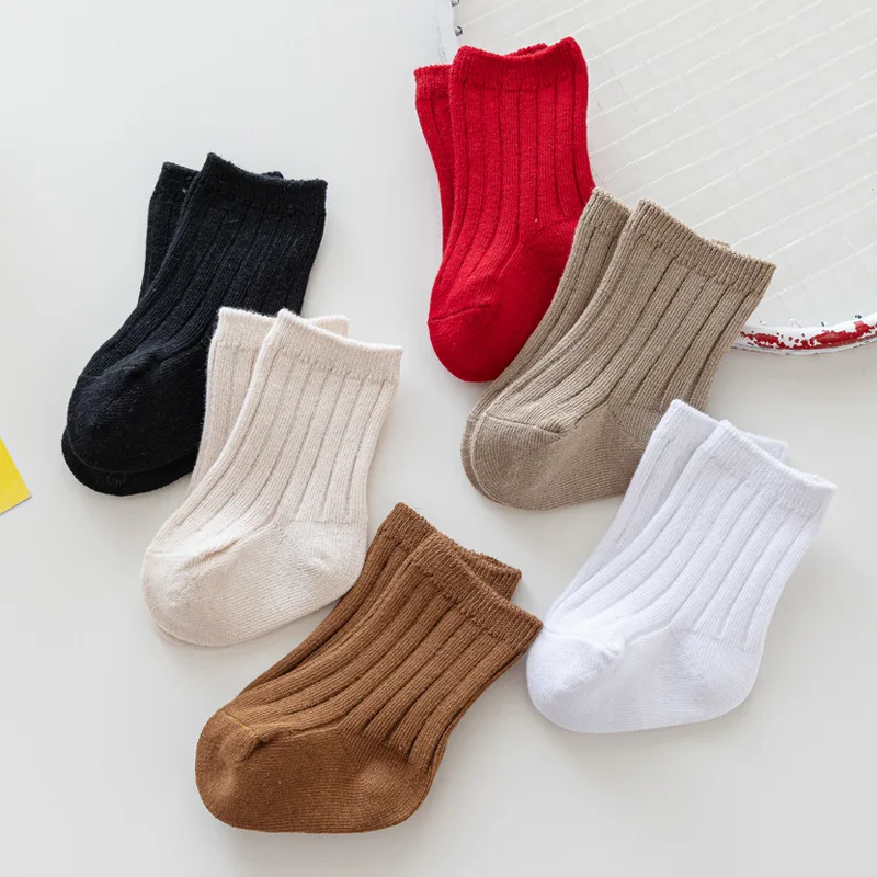 Calcetines infantiles cortos transpirables para bebés y niños a rayas - imagen 3