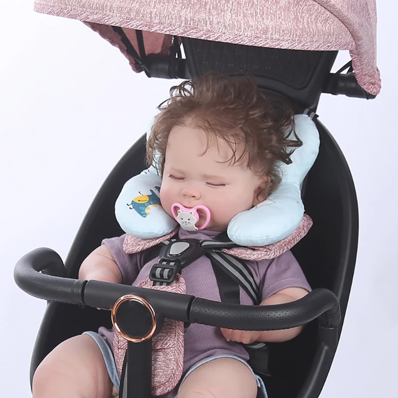 Almohada en U de algodón para cochecito - Protección de cabeza - imagen 2