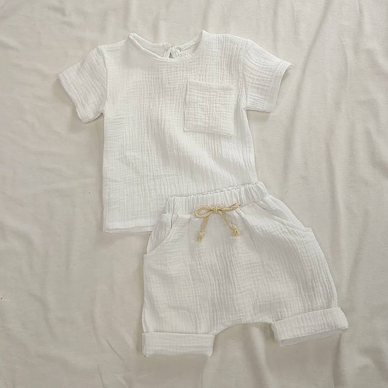 Conjunto de verano de algodón orgánico para bebé – 2 piezas unisex - imagen 4