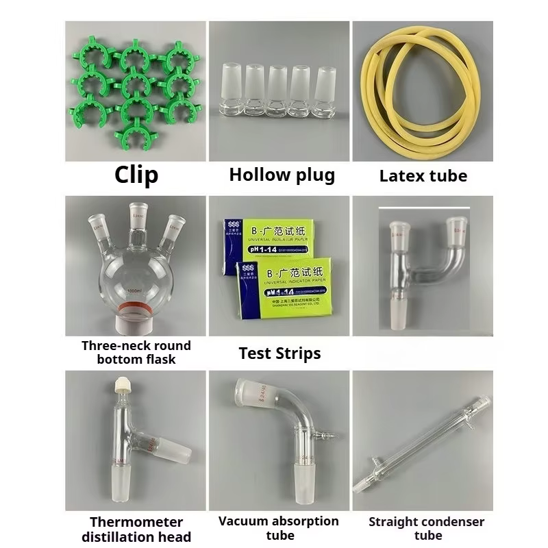 Kit de destilación en vidrio borosilicato con juntas