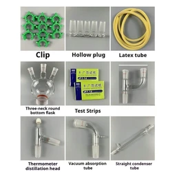 Kit de destilación en vidrio borosilicato con juntas