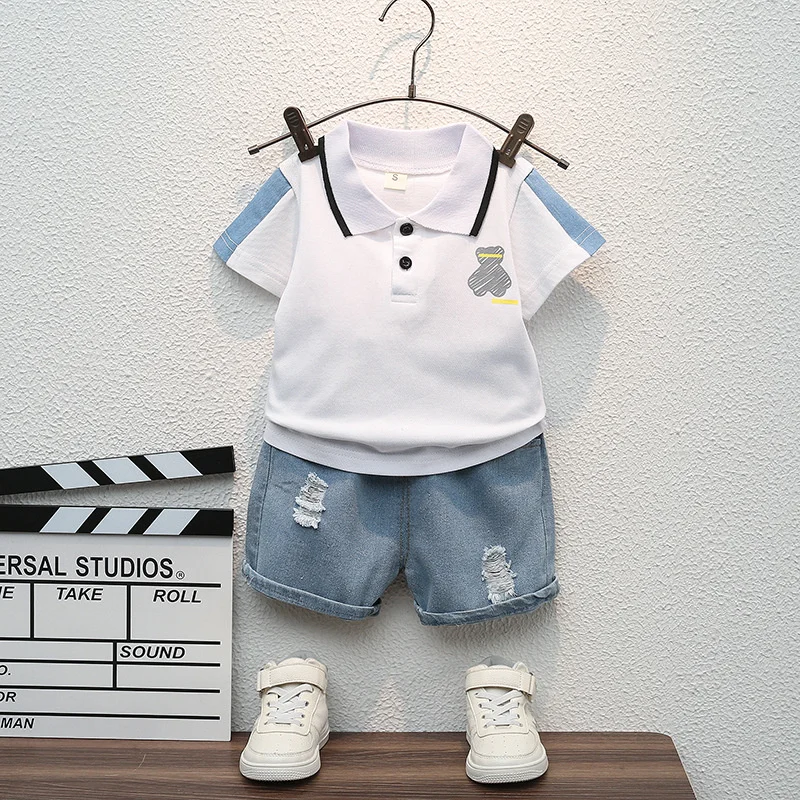 Conjunto bebé verano Byaxbxya - camiseta y pantalón corto