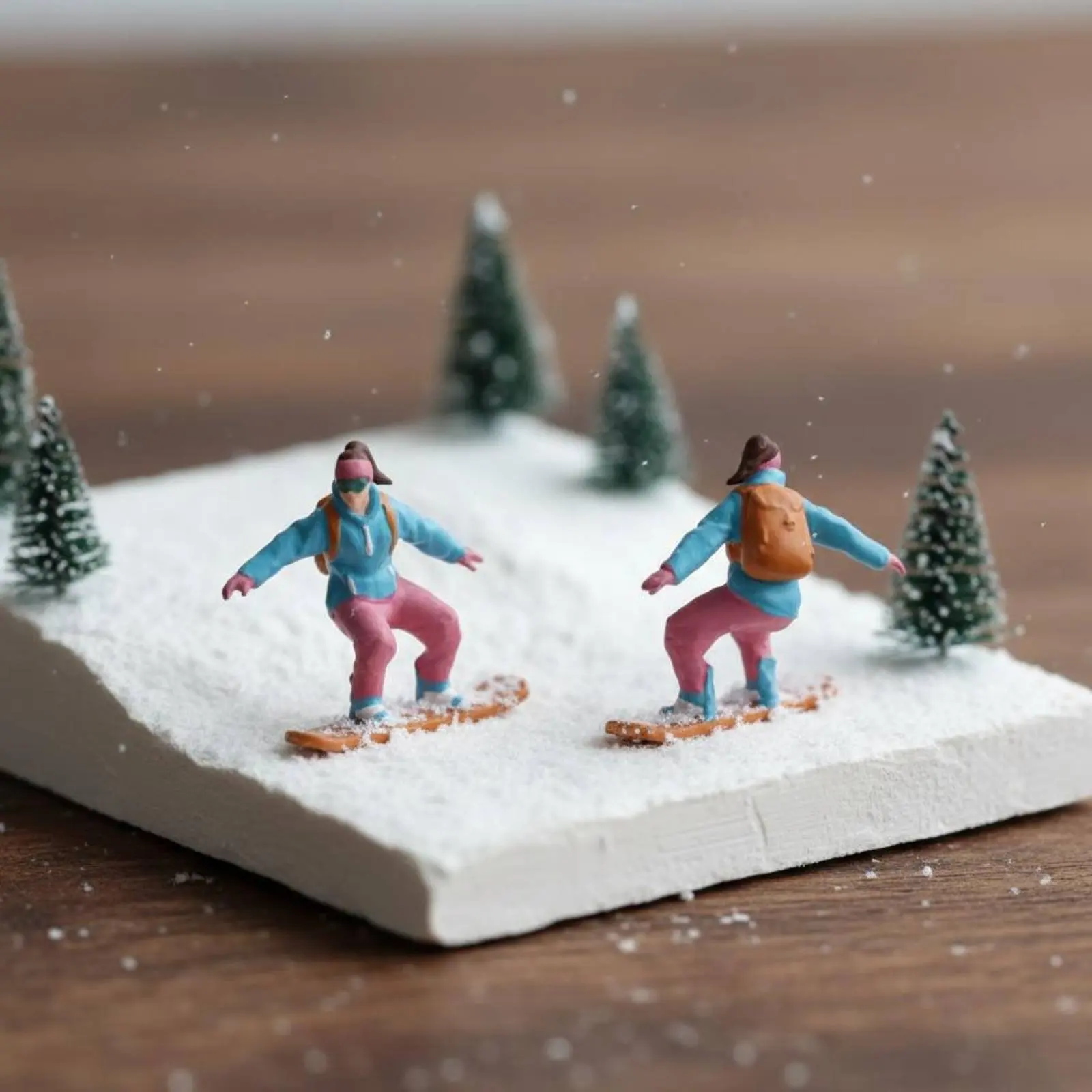 Figura de esquiador en miniatura coleccionable con pose de acción - imagen 5