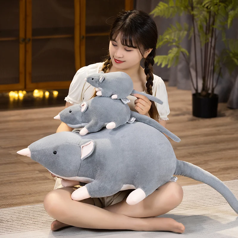 Peluche de ratón realista – Juguete suave relleno para niños - imagen 5