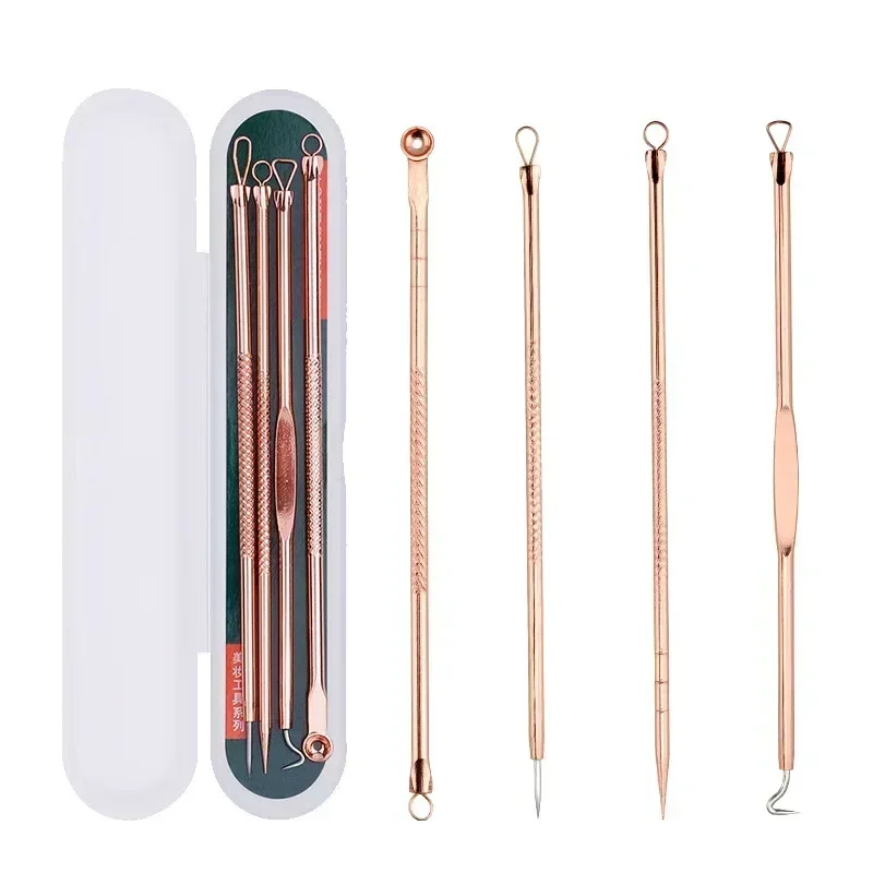 Extractor de puntos negros facial con cuchara de vacío oro rosa - imagen 5