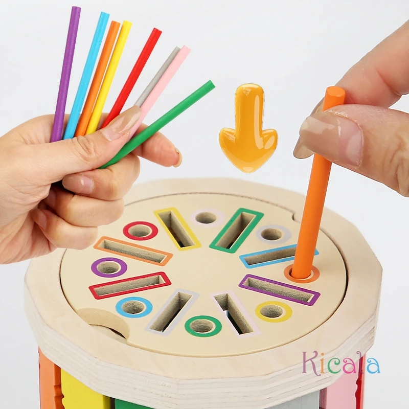 Juego Montessori clasificación de formas y colores madera para niños