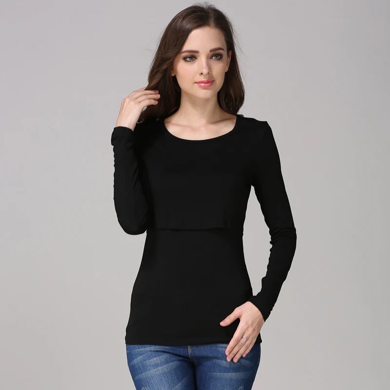 Camiseta de lactancia para embarazadas – Top premamá moderno - imagen 4