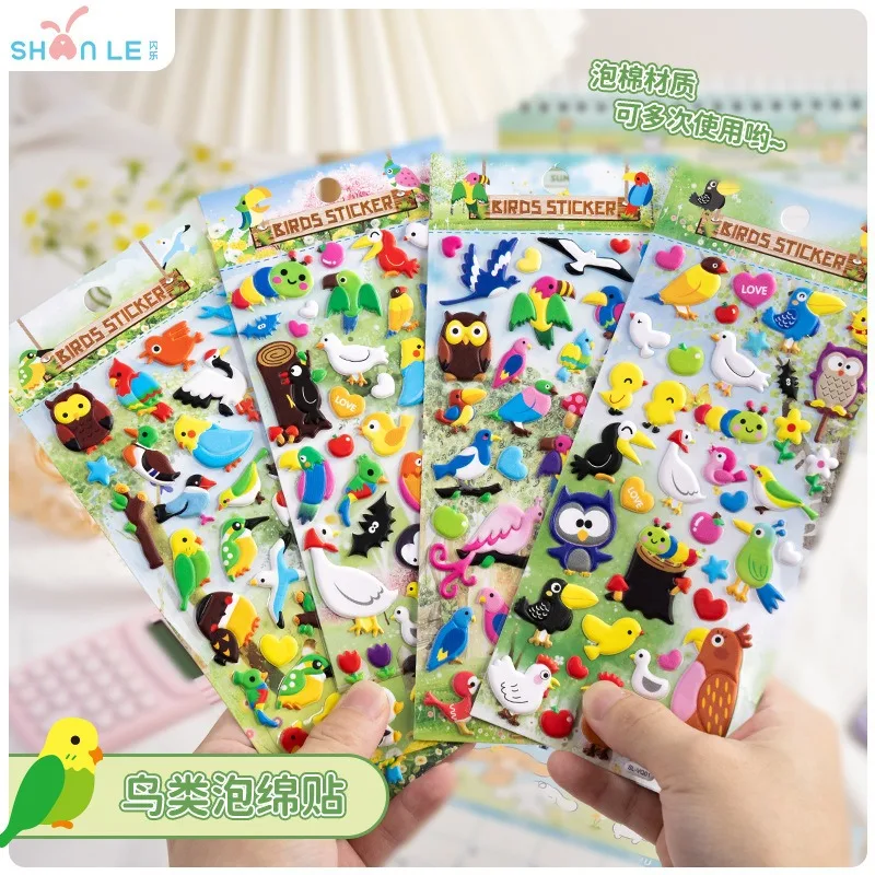 Pegatinas kawaii 3D de animales divertidos para scrapbooking infantil - imagen 3