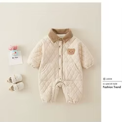 Pijama de una pieza de algodón cálido para bebé en otoño/invierno