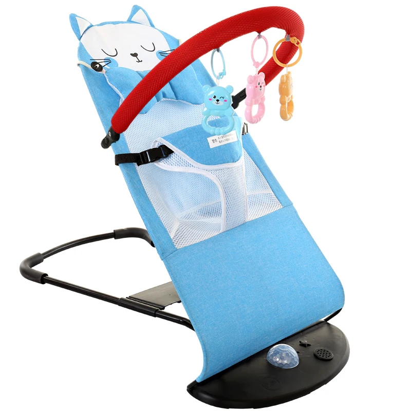 Mecedora para bebé reclinable con juguetes y música para dormir - imagen 4