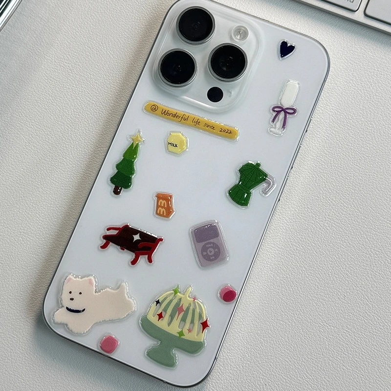 Pegatinas infantiles con relieve de perros y gatos para móvil - imagen 2