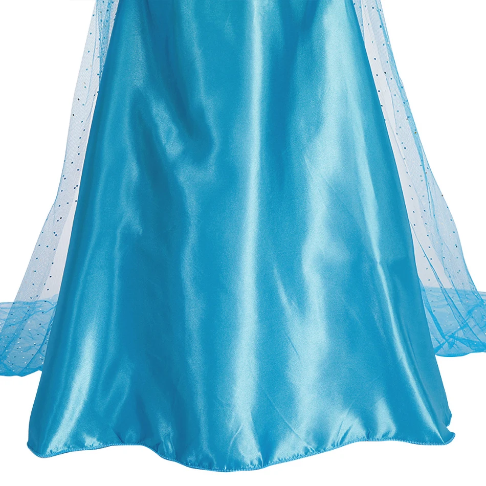 Disfraz de Carnaval para niñas, vestido princesa Reina de Hielo con capa de malla - imagen 5
