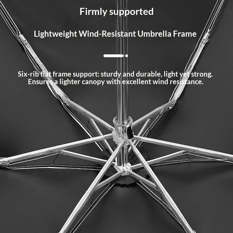 Sombrilla ligera para sol y lluvia con protección UV - imagen 2