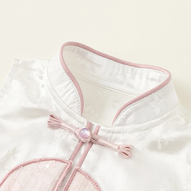 Conjunto de verano para niña con top de malla sin mangas y pantalón - imagen 4