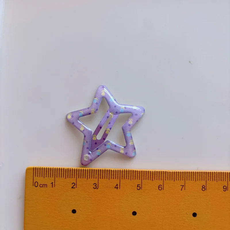 Pinzas para el cabello de estrella hueca macaron con cierre a presión - imagen 5