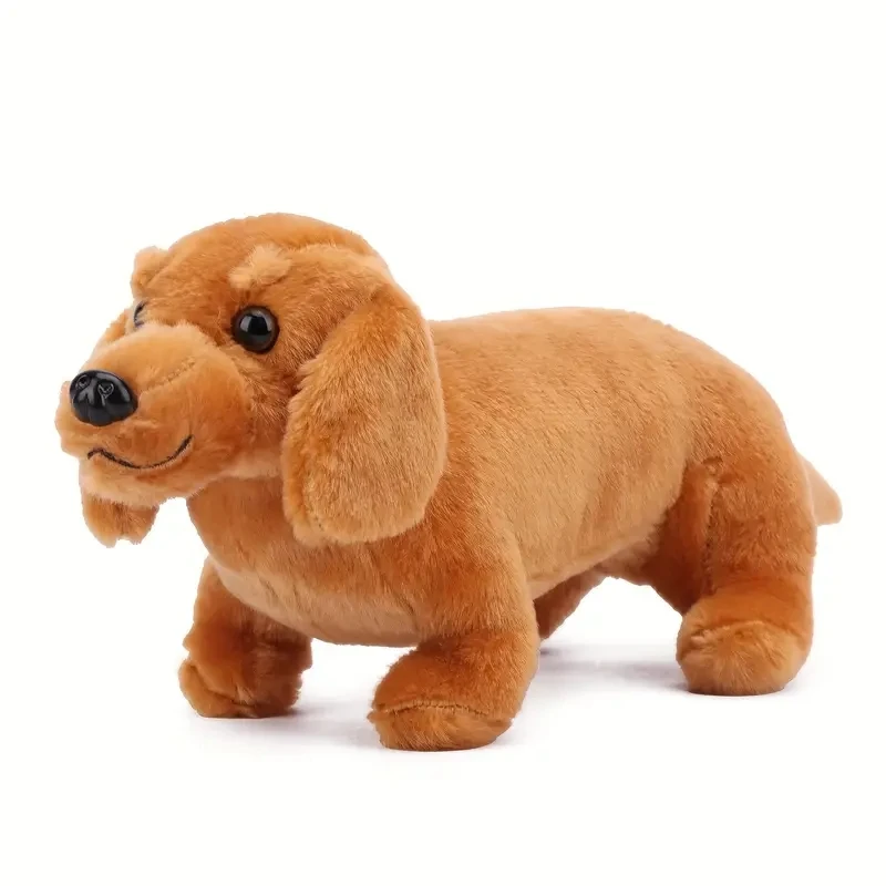 Peluche perro salchicha Black & Tan realista Donlas para niños - imagen 3