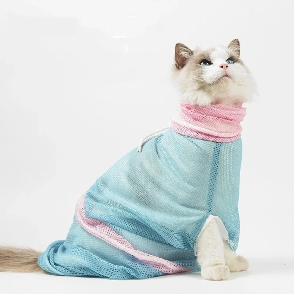 Bolsa de baño para gatos antiarañazos transpirable con correas - imagen 3