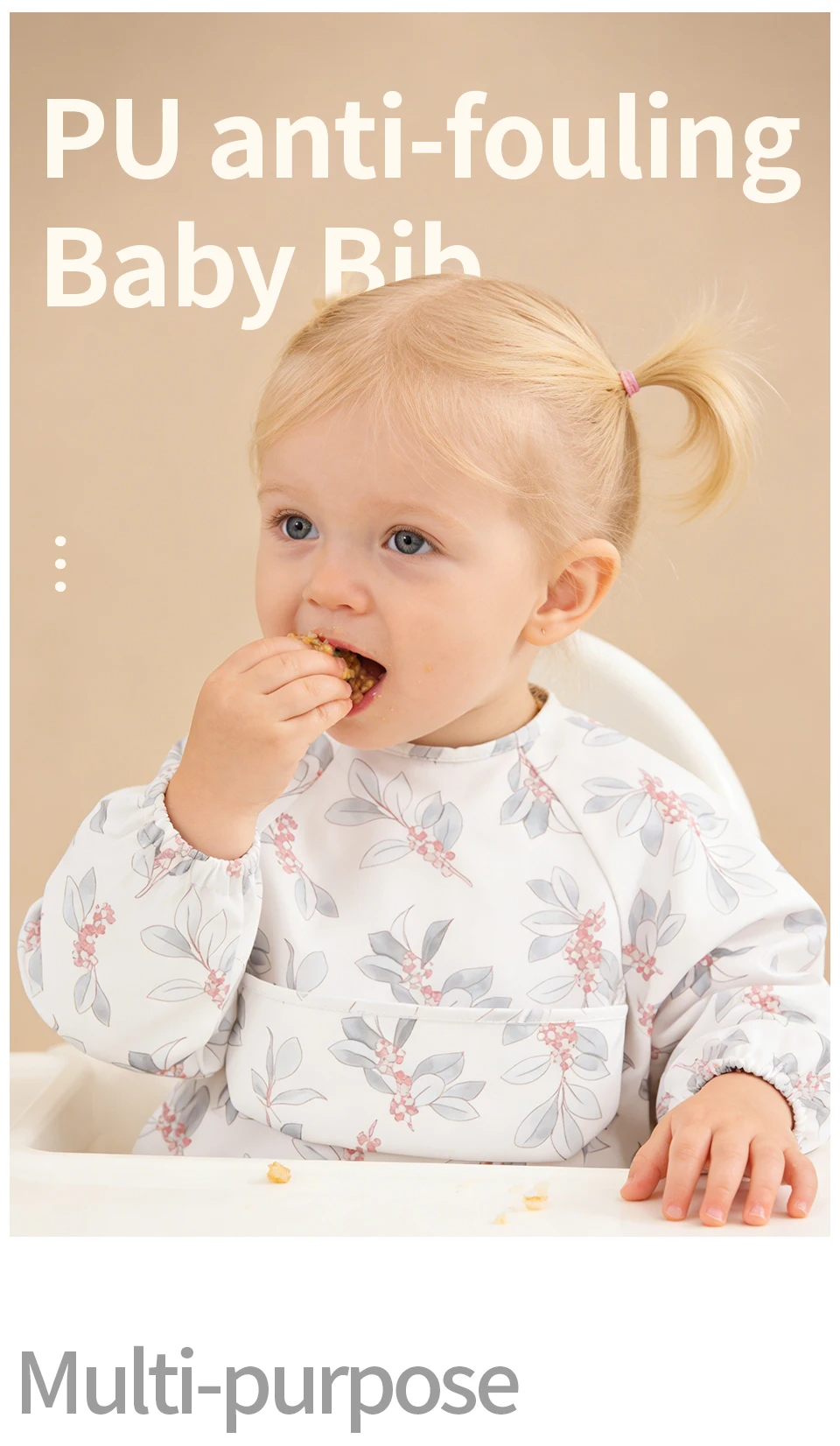 Baberos impermeables Happyflute con diseño de alas de ángel para bebé niña