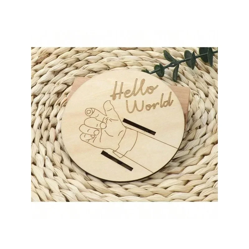 Soporte de recuerdo grabado con pulsera de hospital