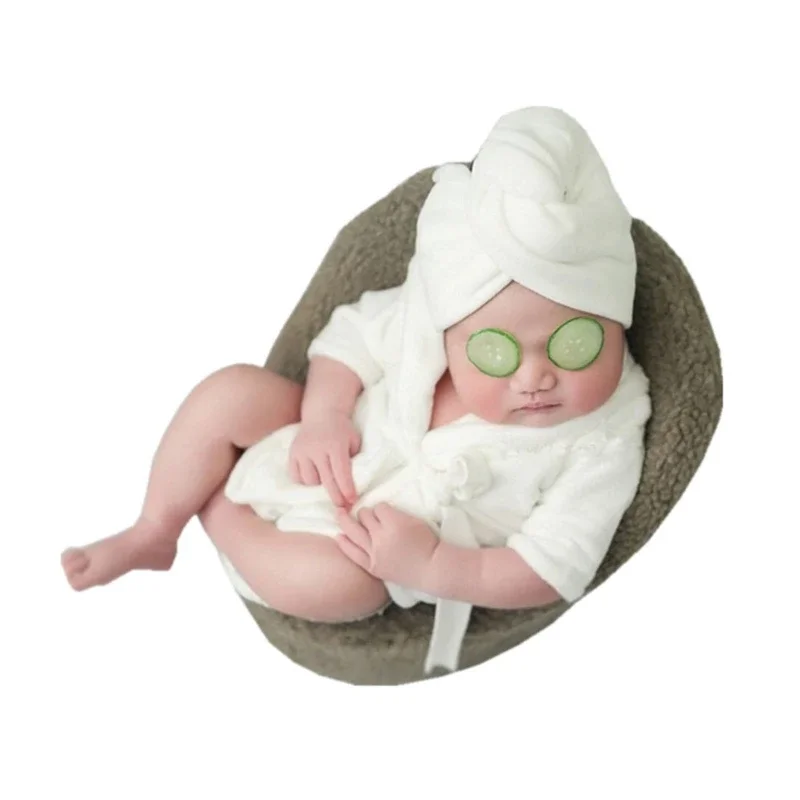 Albornoz con capucha para bebé – bata de baño recién nacido - imagen 4