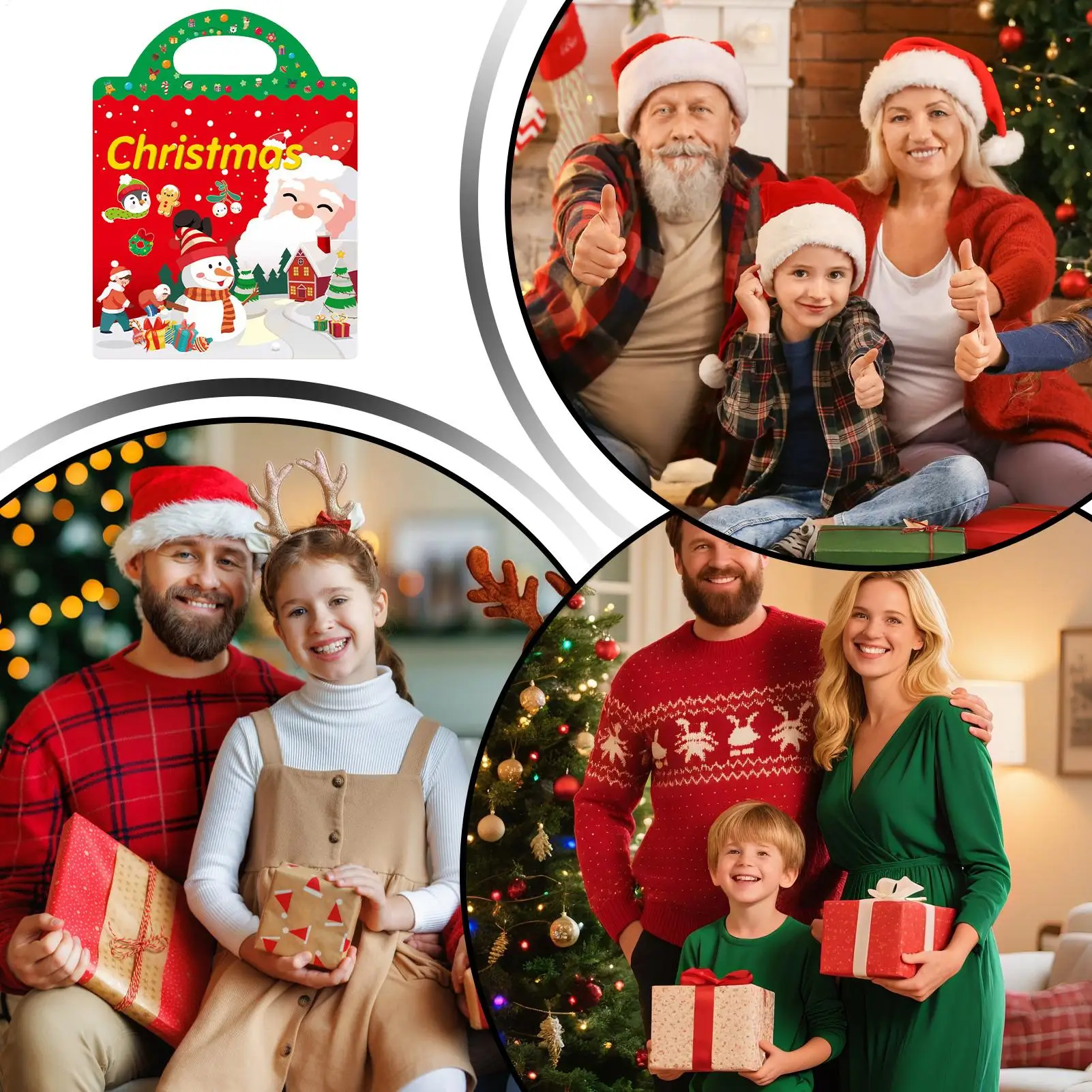 Libro de pegatinas navideñas para niños: invierno y guardería - imagen 4