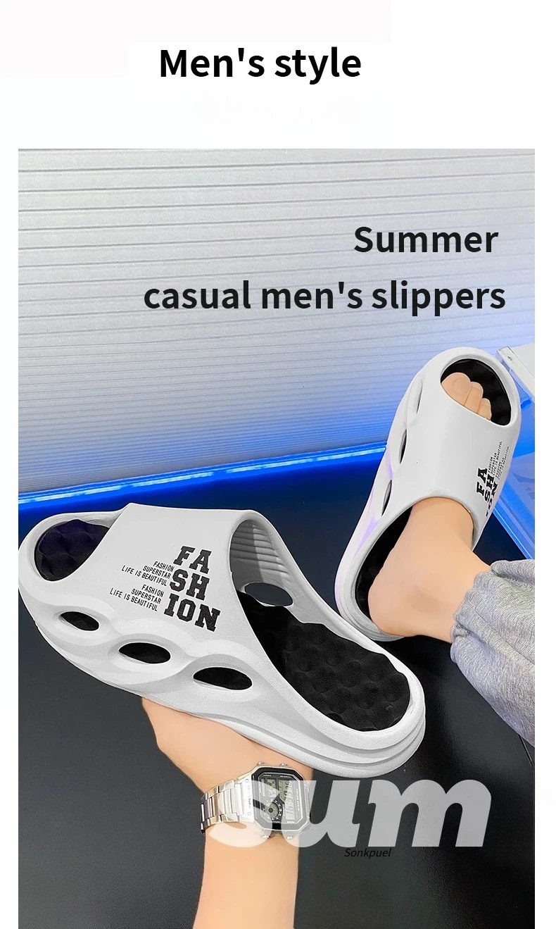 Zapatillas de masaje para hombre, sandalias para interior/exterior