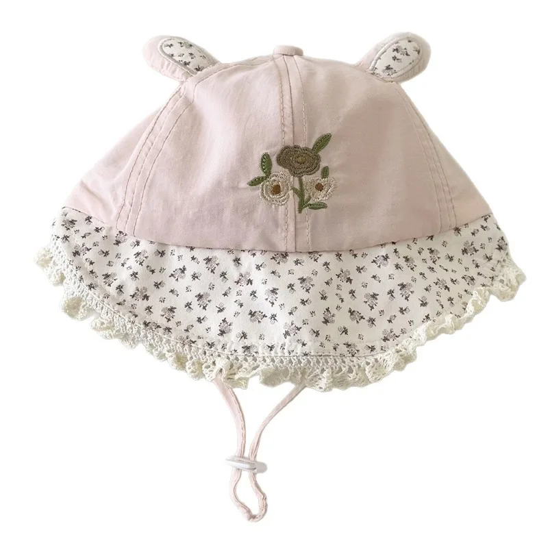 Gorra de sol bebé niña tipo pescador transpirable ajustable - imagen 4