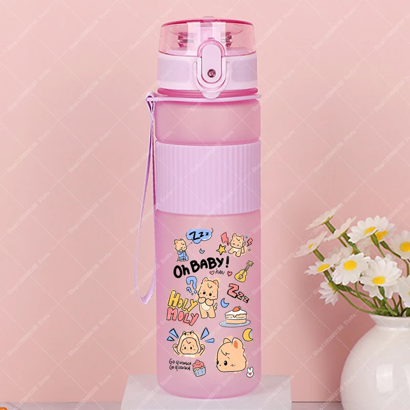 SKZooed botella de agua infantil deportiva con dibujos para niñas - imagen 4