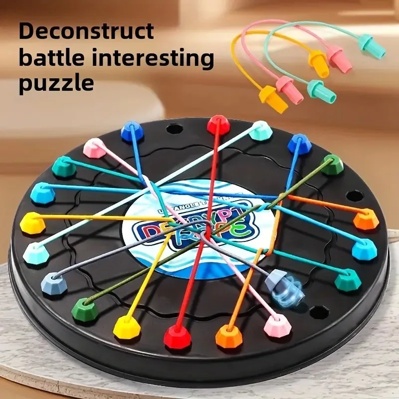 Juego de mesa sensorial con nudos de cuerda para lógica y estrategia - imagen 5