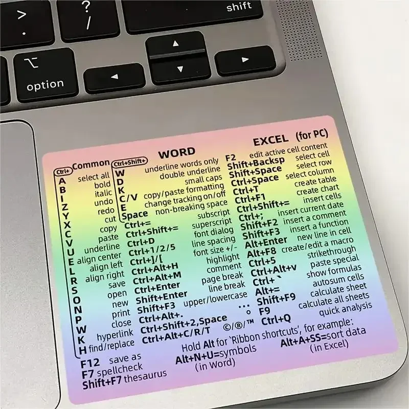 Pegatinas de atajos para teclado portátil – Guía impermeable - imagen 2